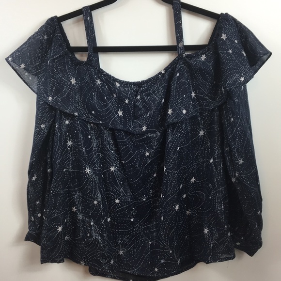 πAnthro>Floreat cold shoulder boho top NWT - Picture 4 of 9